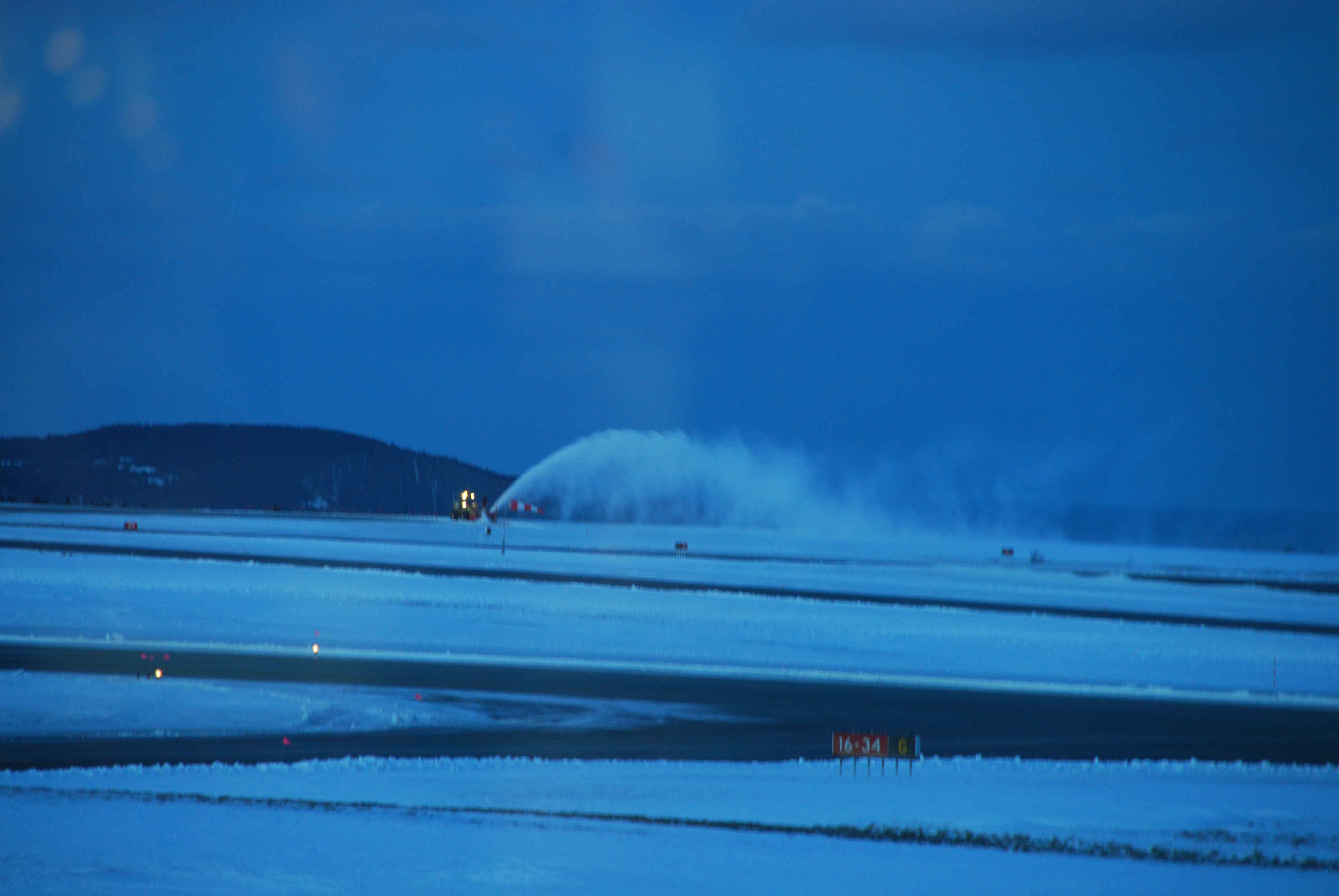 Airfield maintenance at Halifax Stanfield International Airport, Nova Scotia, Canada 